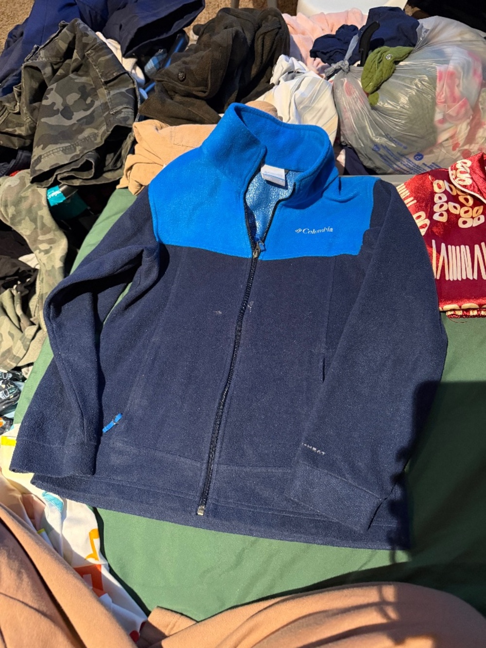 Columbia fleece boys Omni heat blue